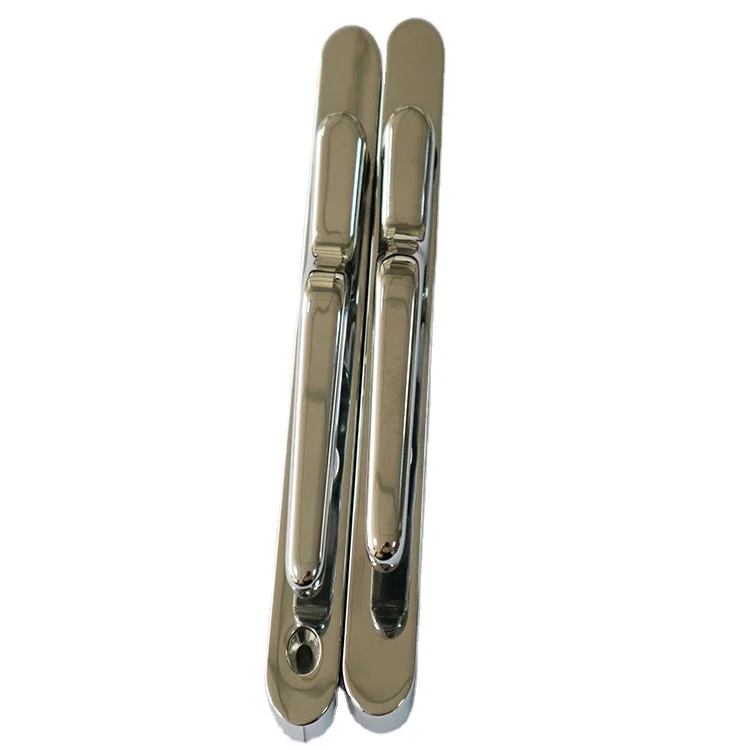  Оптовая продажа с фабрики блестящие хромированные современные дверные ручки из сплава для внешних стальных