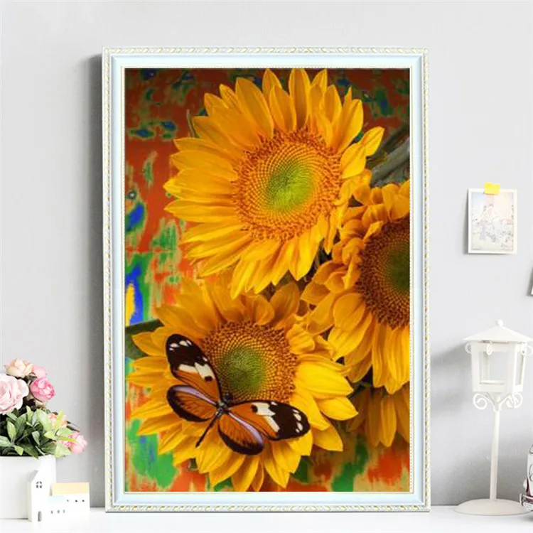 Professional made wall canvas art DIY rose flower mosaic rhinestone 3d diamond art painting