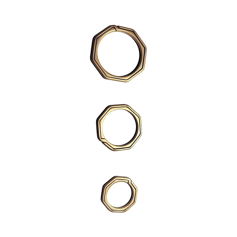 Titanium Alloy Horseshoe key chain metal Buckle Circle metal key chains Key Ring Pendant Waist custom for key chain Hook Bag