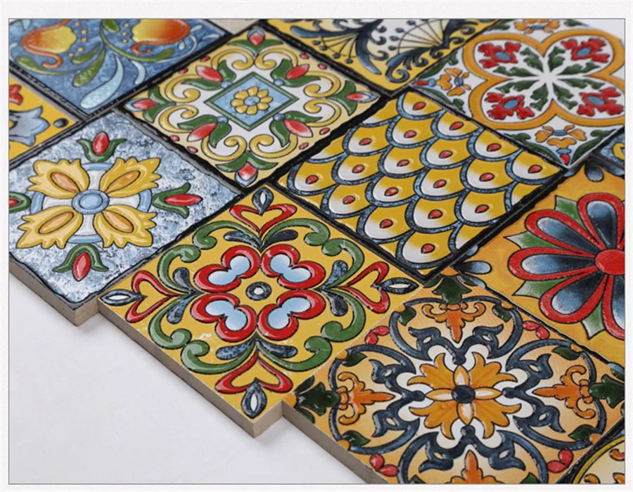 
100x100mm Decorative Building Materials Handmade Moroccan Tile Wholesale Tiles Floor Ceramic 