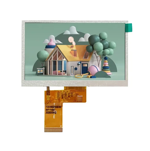 Video Intercom Access Reader Use 5 Inch 480x272 TN RGB 40 Pin TFT LCD Display