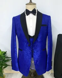 Ready to ship Male Wedding Prom Suit Slim Fit Tuxedo Men Formal Business Work Wear Suits 3 Piece Set (Jacket+Pants+Vest)