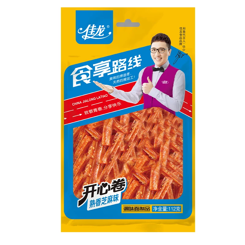 112g Jialong chinese food healthy snacks vegan meat Authentic chinese snack with Sweet sesam Flavor for travel