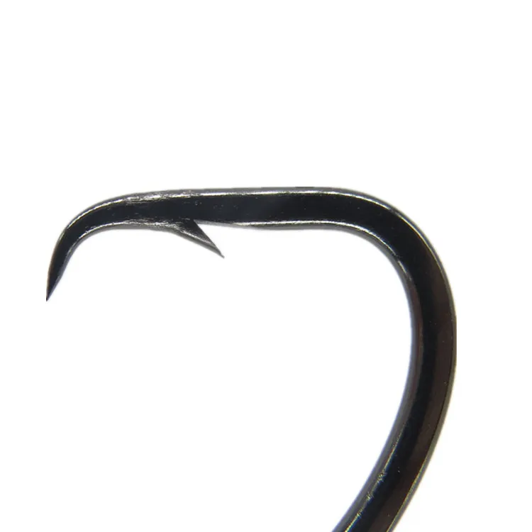 Mutsu black nickel high carbon steel circle fishing hooks