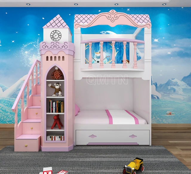 New Arrival kids furniture fantasy children beds  princess single bed girls  single bunk bed double