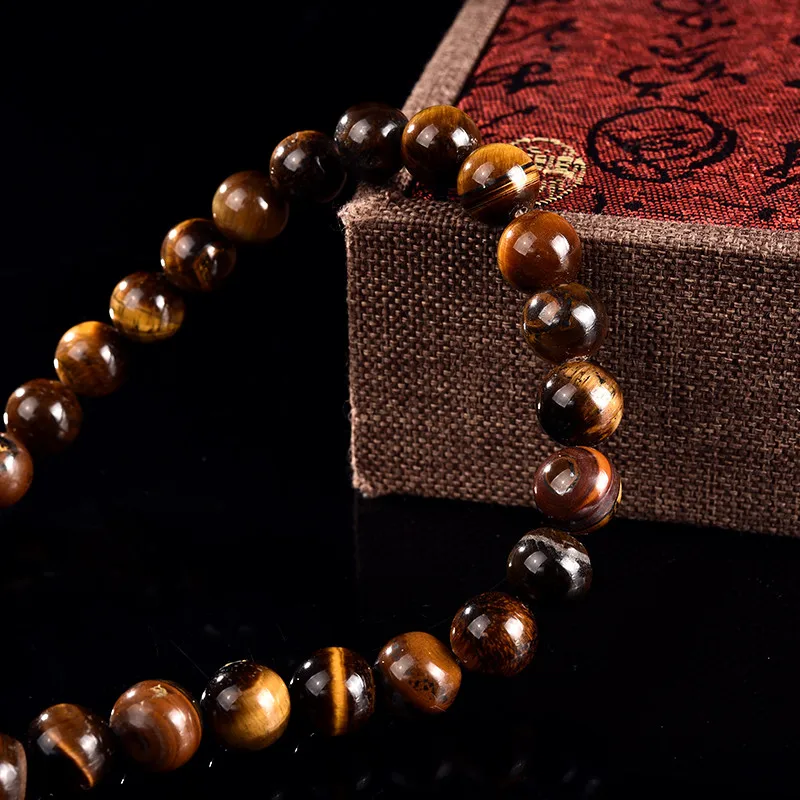 
Wholesale Natural Gemstone Tiger Eyes Beads Round Loose Stone Bracelet Jewelry 4 6 8 10 12 Mm Crystal Beads For Jewelry Making 