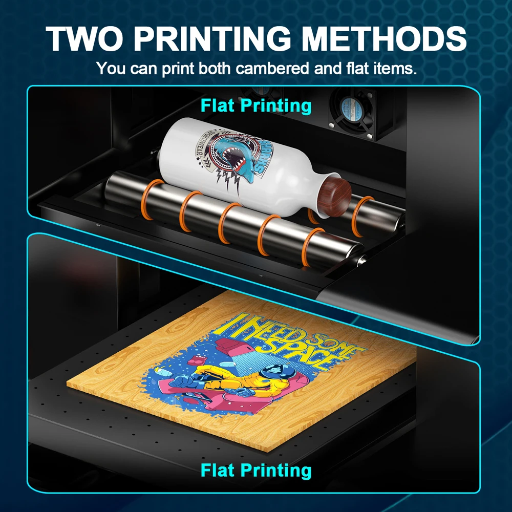 Best price for A4 UV printer for Pen MDF PVC card golf ball with RIP software