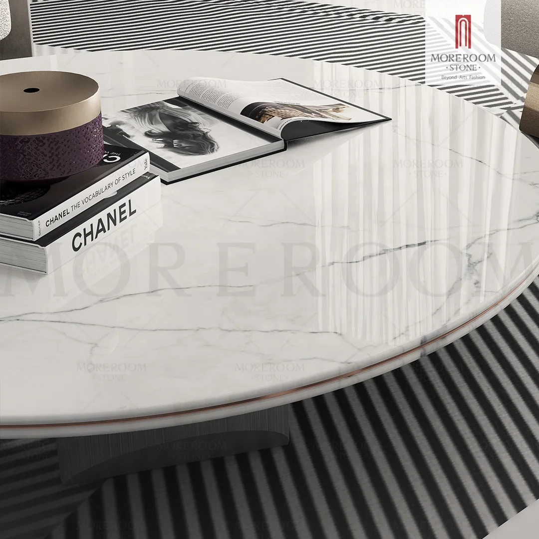 1200*2400*6 Large Format Polished Sintered Stone Marble Look Slabs Tile