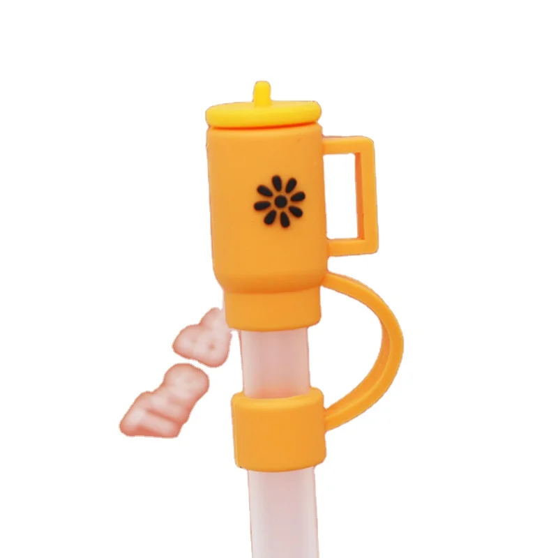 2024 New Arrival Hot Sale Straw Toppers Cute Soft Rubber Mini Cap Dust-proof Straw Plugs for 10mm Straws