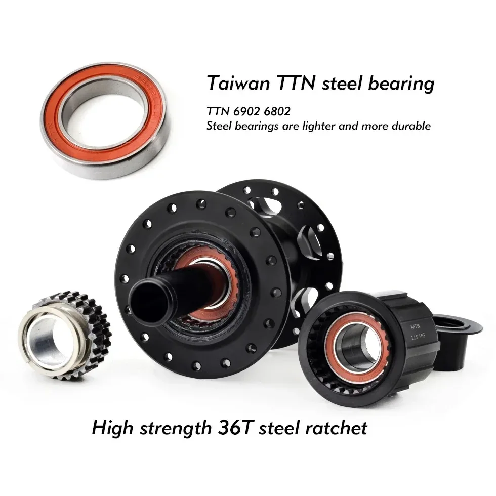 GOLDIX R370 Road Bike hub 28H 32-hole J-type 6 bolts Bike BOOST Wheel hub Ratchet 36T bike accessories