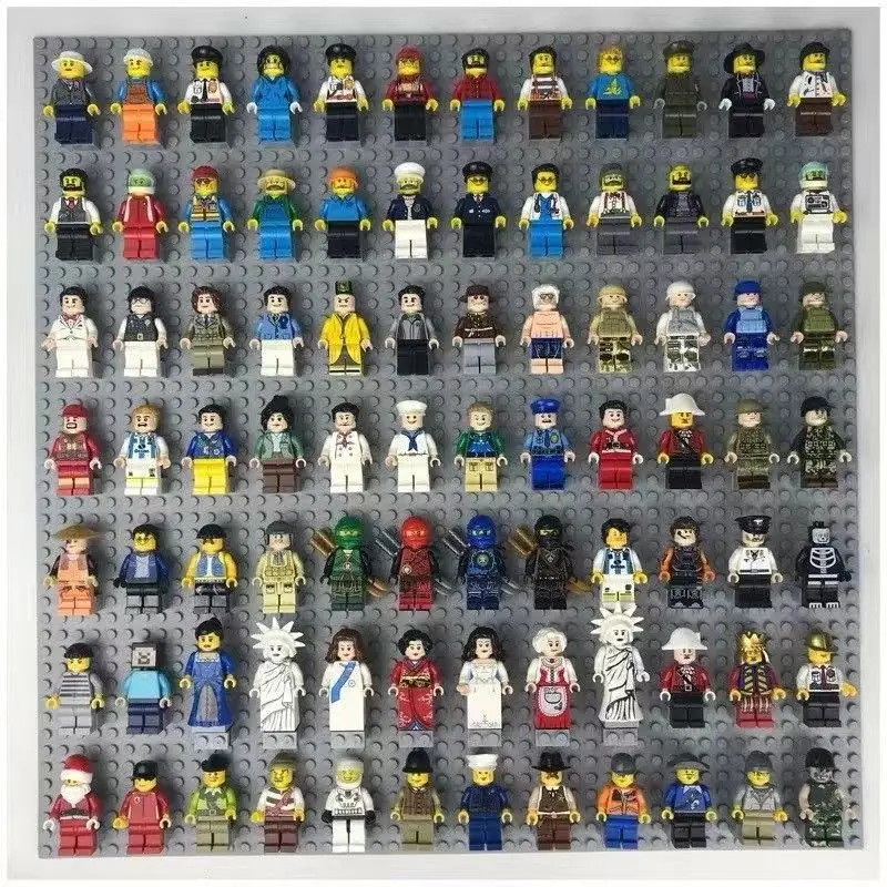 Mini Building Blocks Randomly Diy  Cartoon Character Building Blocks Various Style Block Mannequin  For Kids Gift