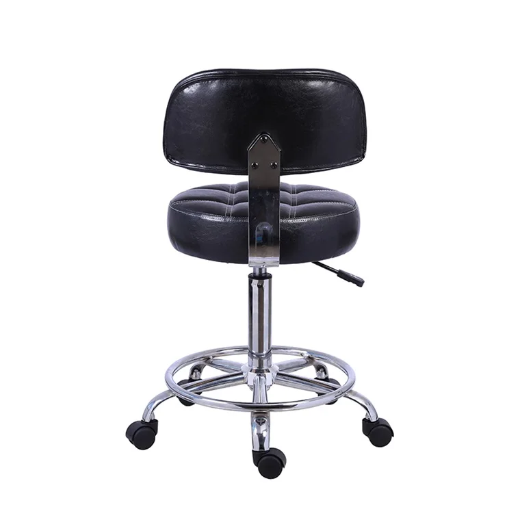 The Hottest Selling New Style Swivel Lift Stool Leather Material Bar Chair with Wheel