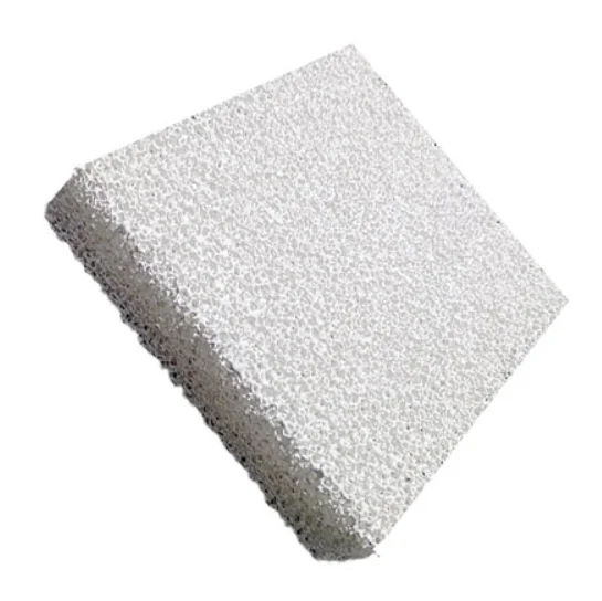 AL ceramic foam filter with typical homogenous ceramic structure for capturing inclusions in molten aluminum