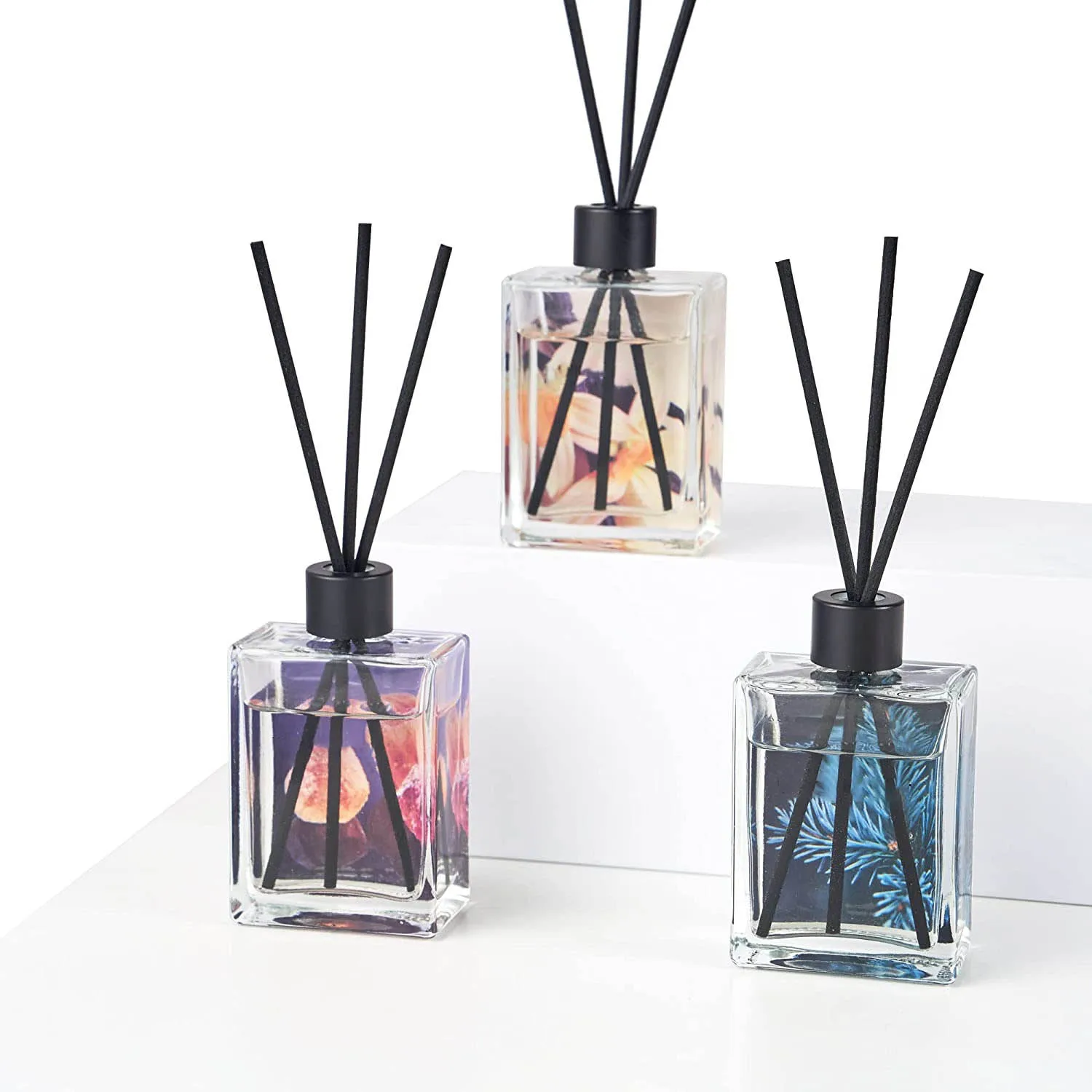 Luxury 50ml*3 Glass Bottle Reed Stick Diffuser Home Fragrance Gift Box Aroma Reed Diffuser Gift Set