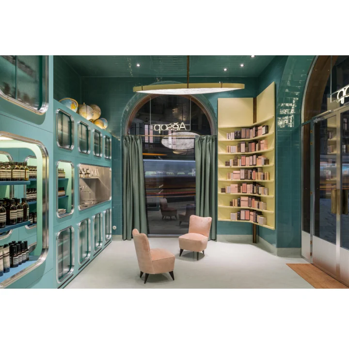 Makeup Display Cabinet and Perfume Kiosk for Cosmetic Shop Furniture Design OEM