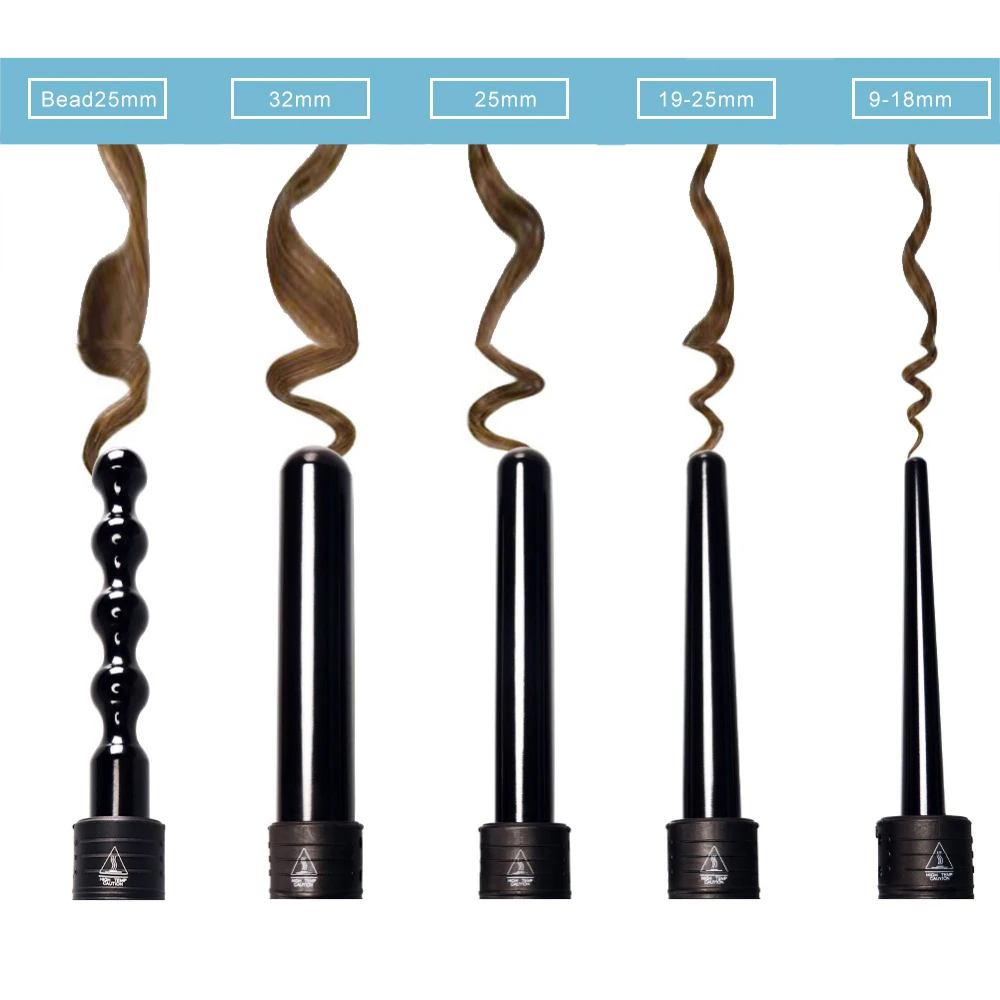 Comb Electric Hair Curling Iron Suite Combination Interchangeable Hair Curler Switch 5 in 1 Curling Wand Set 5 Interchangeable