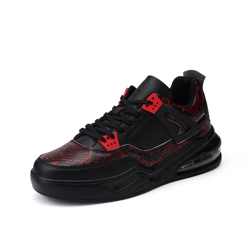 
Sneaker Men Fashion Chunky Sport Wholesale China Street Club Air Snakeskin PU Basketball Shoes 