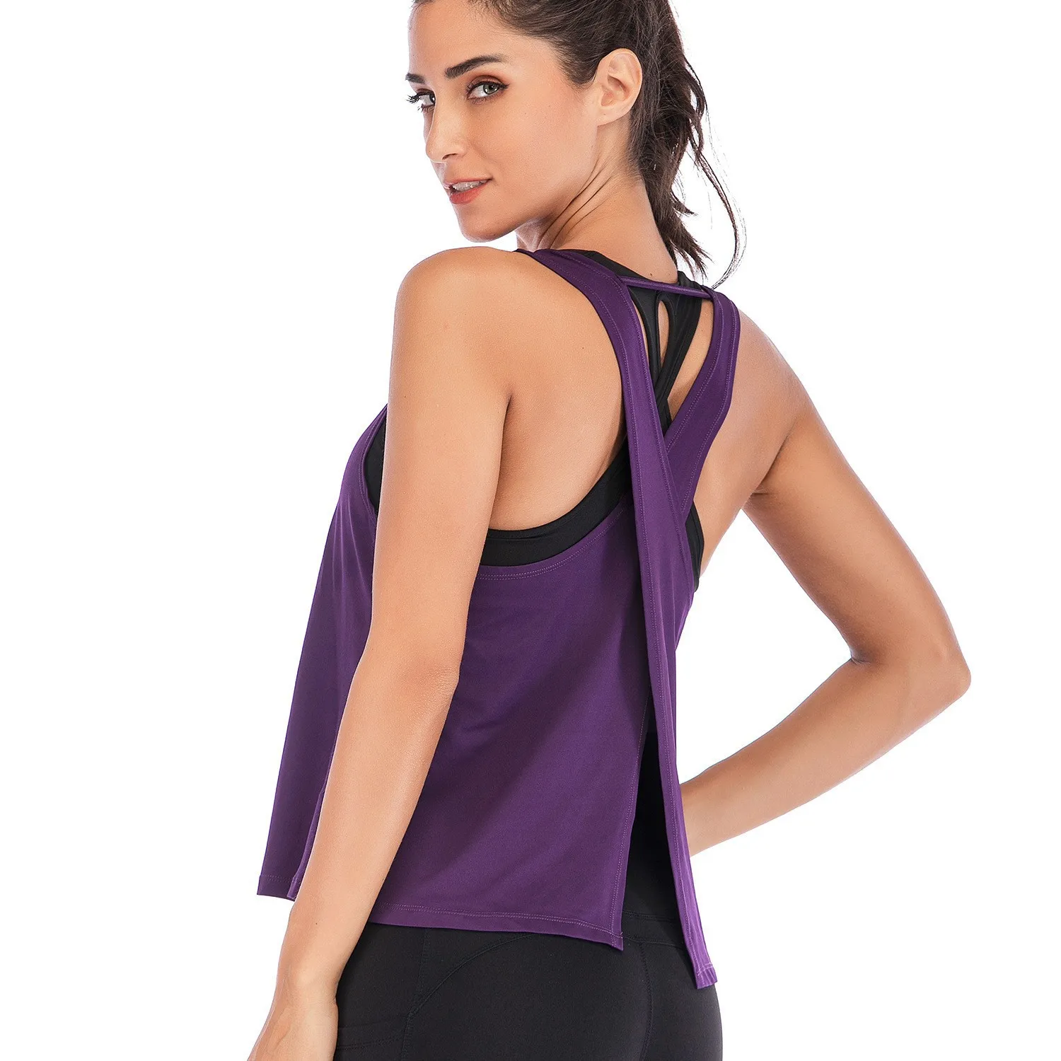 Wholesale Sportswear High Quality Yoga Running Gym Women Fitted Hoodies Sweatshirts quick dry Tops Sleeveless