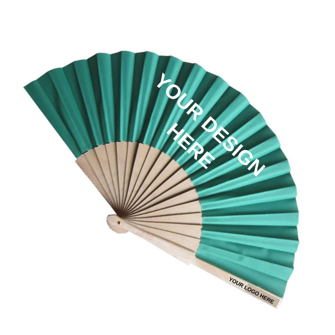 Personalized Custom Chinese Folding Maple Wood Printed Wooden Folding Hand Fan Handheld Fan
