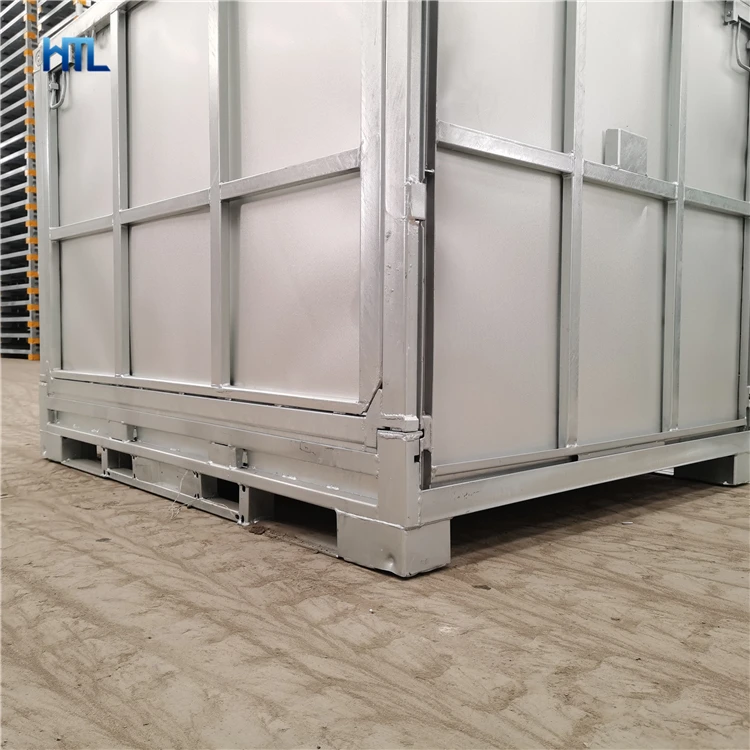 Heavy duty customized 1500kg loading chemical storage stackable galvanized mild steel pallet box