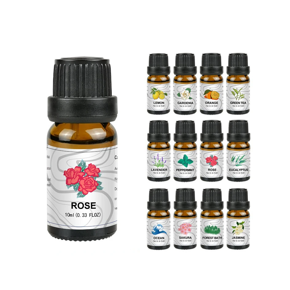 Essential Oil Diffuser Use Water-based Pure Massage Aromatherapy Candle Making 6pc Set in Gift Box