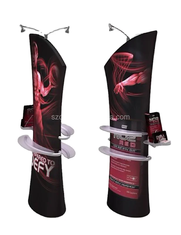 Exhibition trade show easy display tension fabric banner Catalogue Literature display