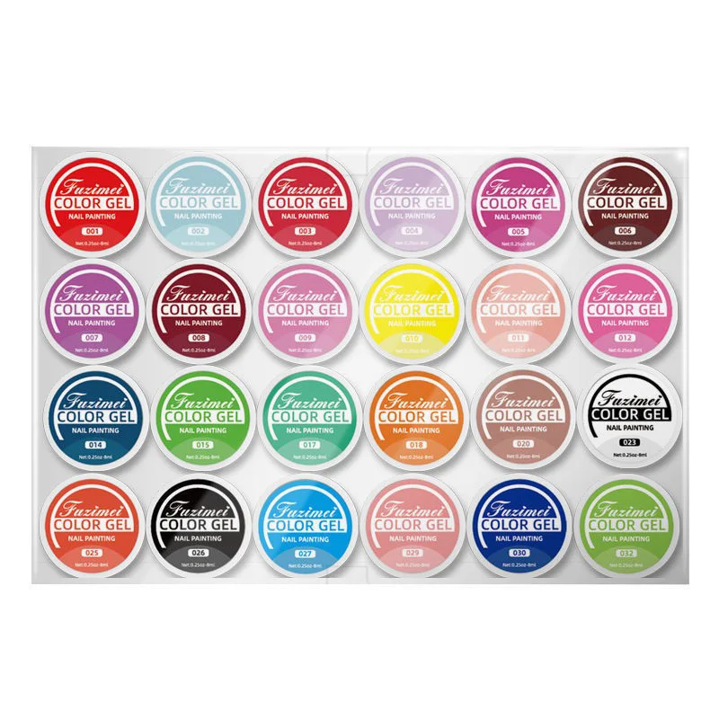 2024 New Nail Enhancement Solid Color Painting Glue Phototherapy Nail Painting Flower 36 Colors Nail Oil Glue Canned Glue