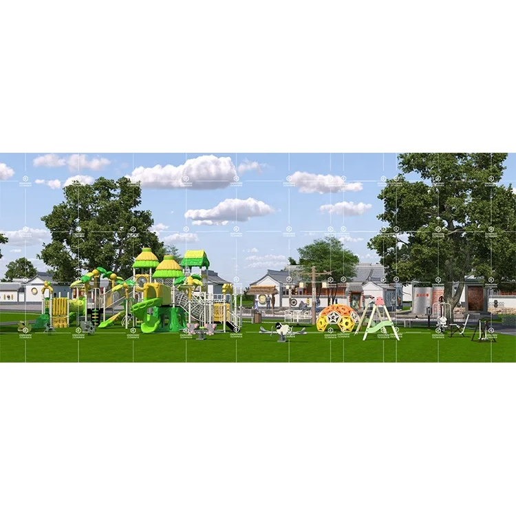 QiaoQiao High Quality Double Seats Outdoor Seesaw Park Playground Iron Seesaw for Kids