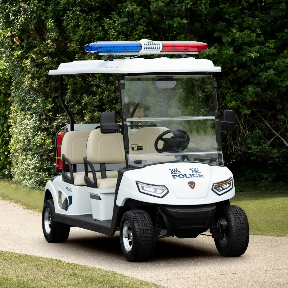 Patrol Car Cruiser Leroad Shuttle 4 Prowl Car van box hotel car 4 seats warning light Electric lithium battery utility