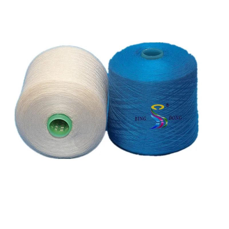 Polyester Yarn Spun Sewing Wholesale 100% Virgin Spun Polyester Customized Plastic Cone or Paper Cone Raw Pattern Polyester Yarn