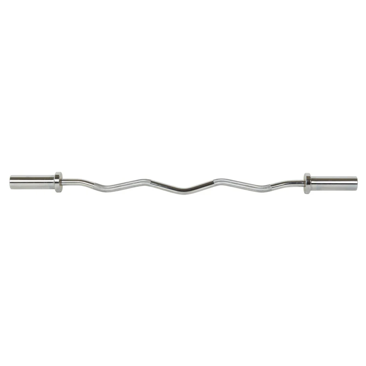 Fitness Training Gym Exercise Home Steel Power Weightlifting EZ Curl Threaded Barbell Bar