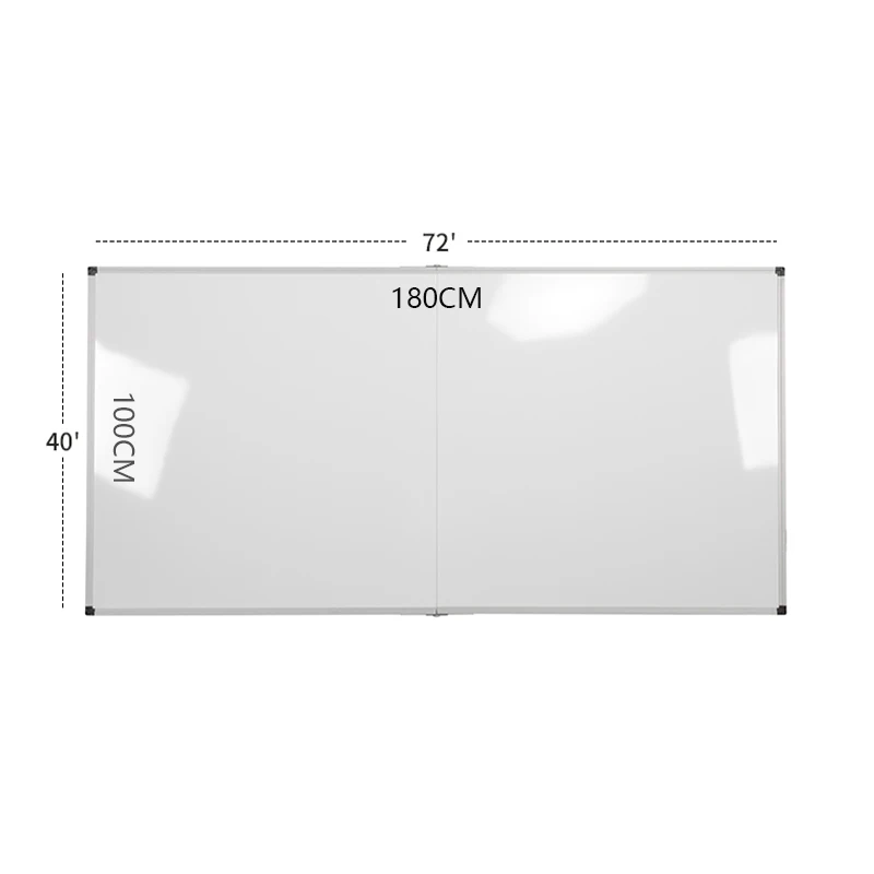 Professional Whiteboard Factory Produces Large Foldable Aluminum Frame Single-Sided Magnetic Whiteboard For Wall