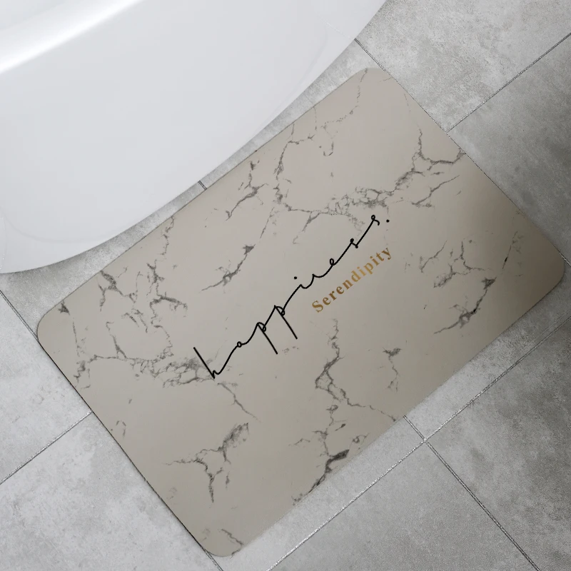 Hot Sell Quick-drying Printed Diatomaceous Earth Bath Foot Mat And Absorbent Anti Slip Shower Mat