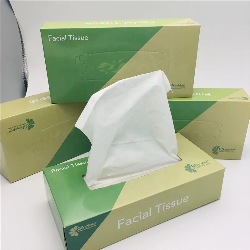 Embossing v fold cheap soft virgin wood pulp 200x2ply direct flat box facial tissue