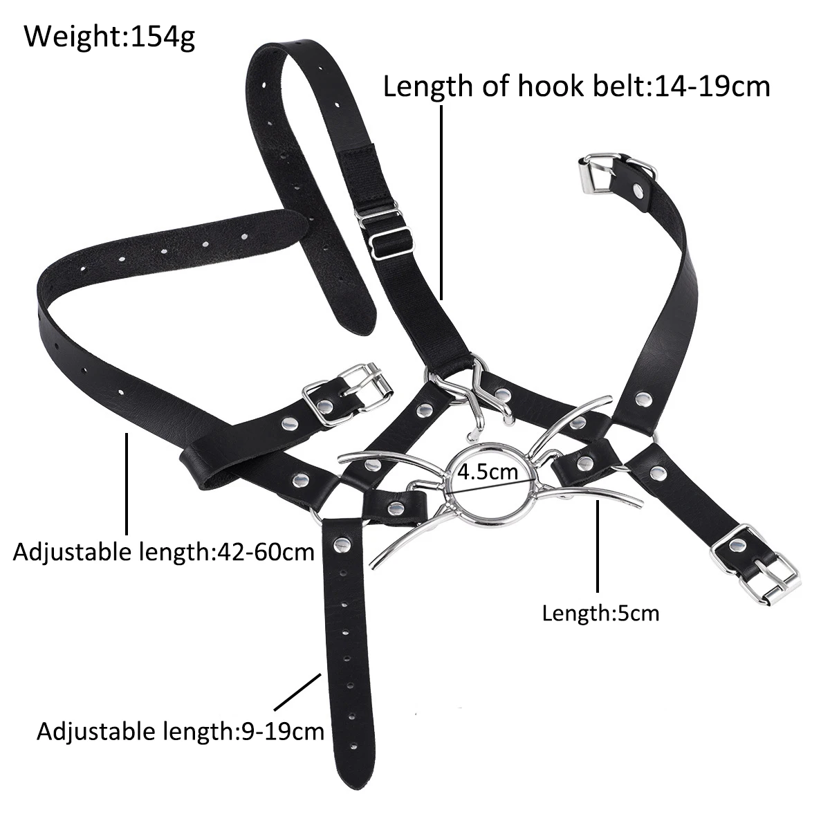 BDSM Head Mounted Nasal Hooks O Oral Dilator Mouth Gag Head Binding Fetish Erotic Sex Toys