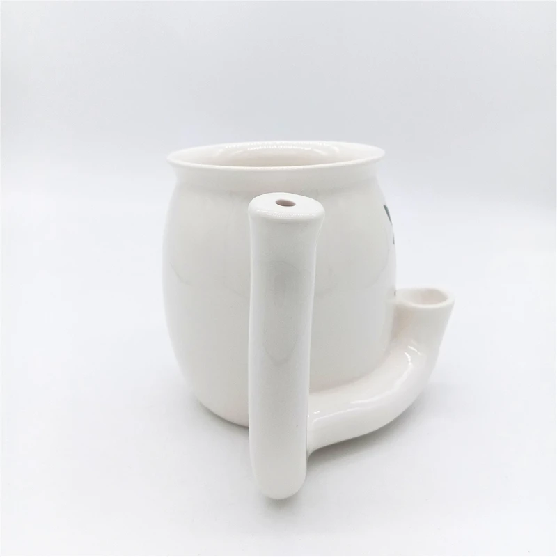 ceramic coffee mug with pipe mug tobacco wake and bake mugs for smoking