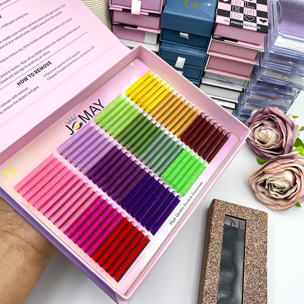 Wholesale Korea PBT Material Natural Color Eyelash Extension with privatelabels brown lash extensions