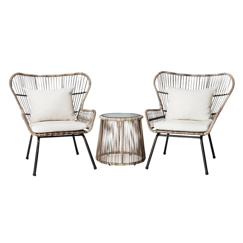 Outdoor Natural Rattan Corner Sofa ,European Furniture Garden Rattan Sofa Chair