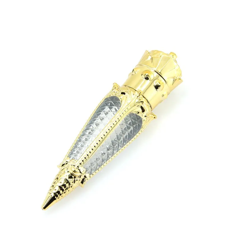 Роскошный, оптовая продажа, 4 мл, пользовательский пустой контейнер с золотой короной, тюбик для блеска для губ из АБС-пластика с палочками