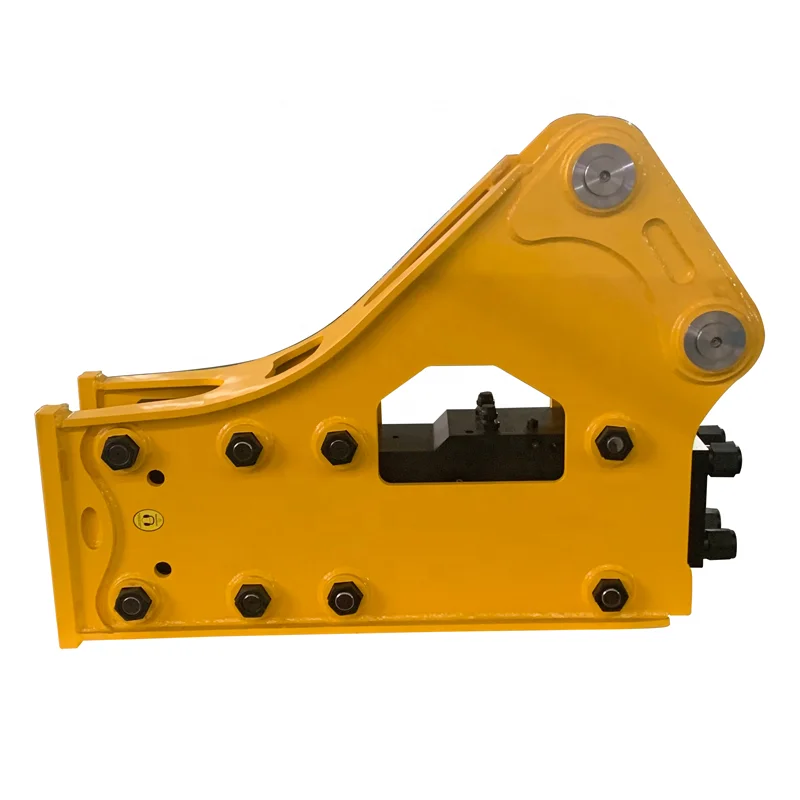 Rock Drill Machinery Hydraulic Breakers fitted to Excavator