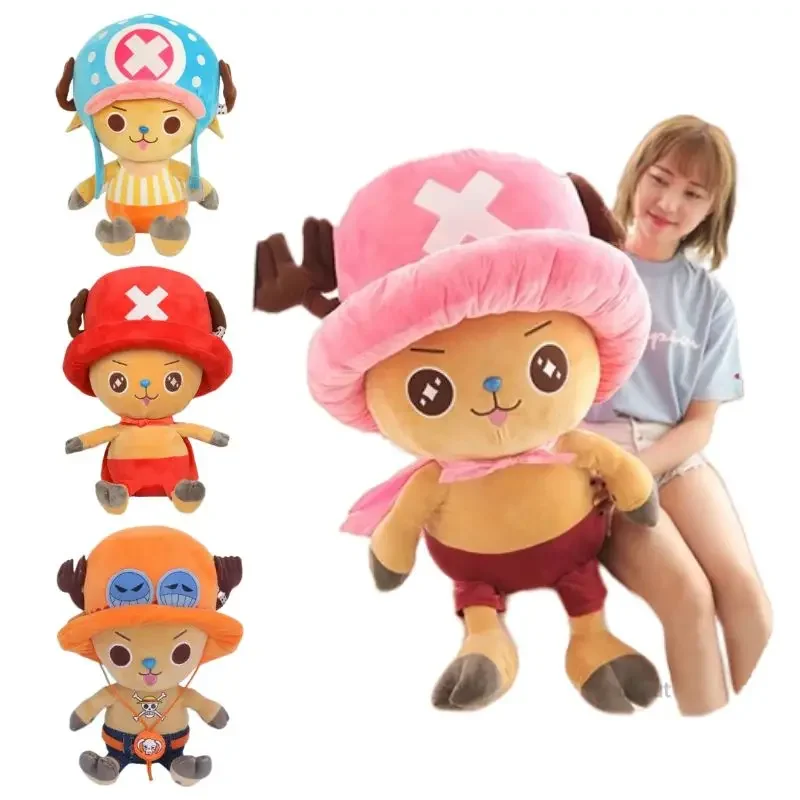 Оригинальная полноразмерная плюшевая фигурка аниме Kawaii Luffy Chopper плюшевая кукла мягкая игрушка детский подарок на день рождения Рождественский подарок