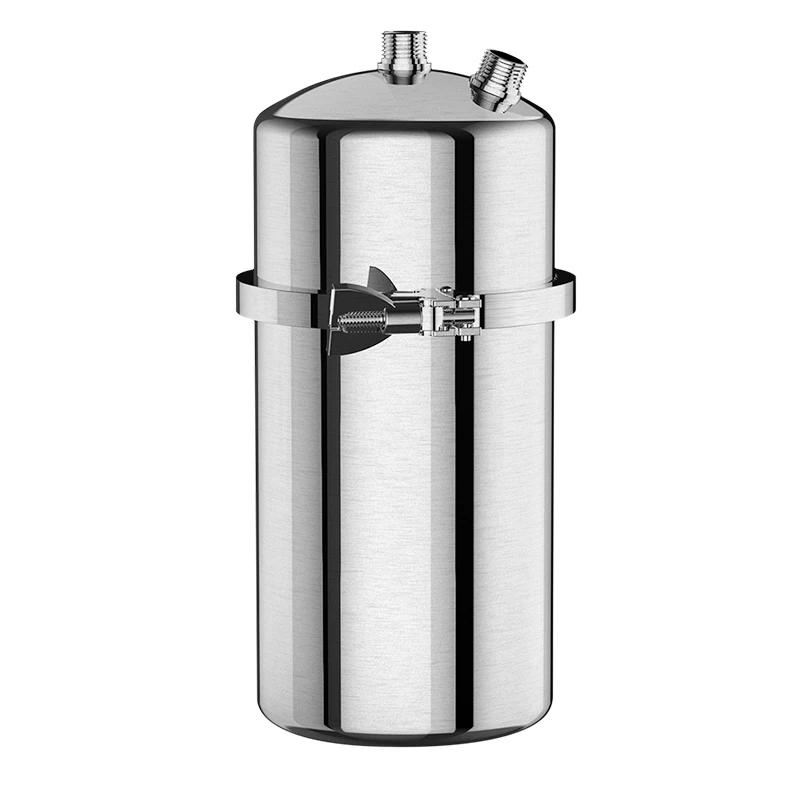 2021 New Design household 3 stages countertop use SS 304 housing UF membrane Carbon block gravity stainless steel water purifier