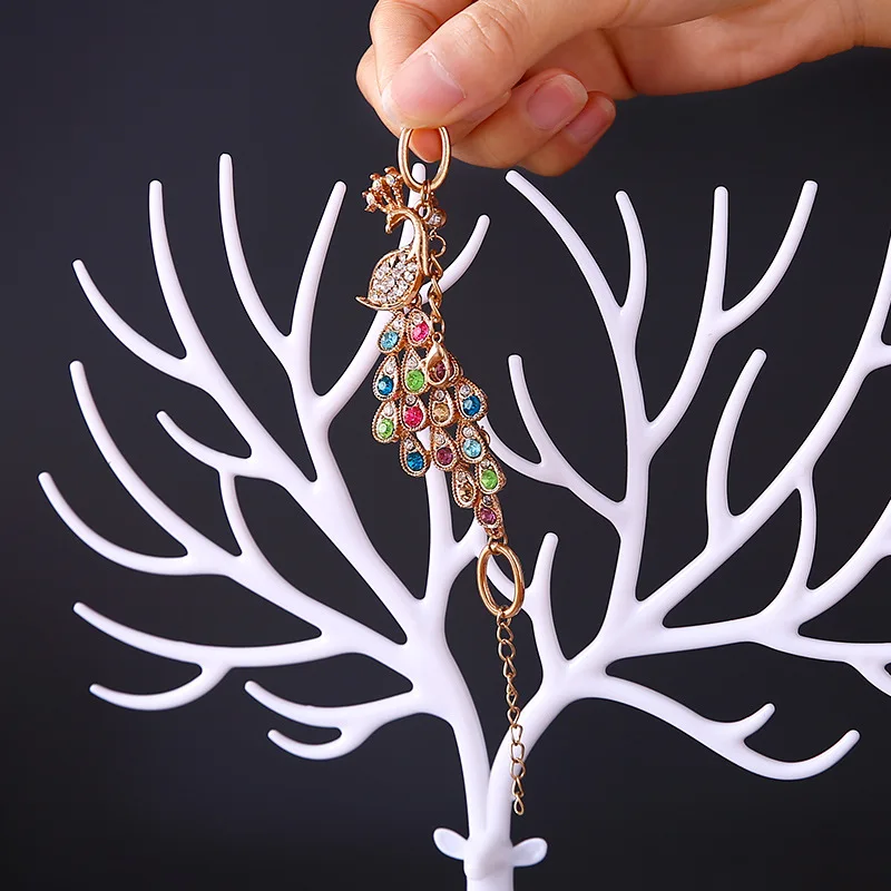 Deer Jewelry Hanger Stand Earrings Necklace Ring Tray Antlers Storage  Tray Tower Rack Hanging Organizer Jewelry Display Stand