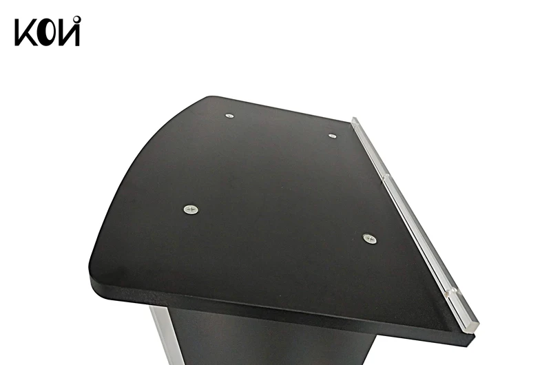 Acrylic movable church podium pulp debate conference podium plexiglass Lucite black wooden shelf cup holder
