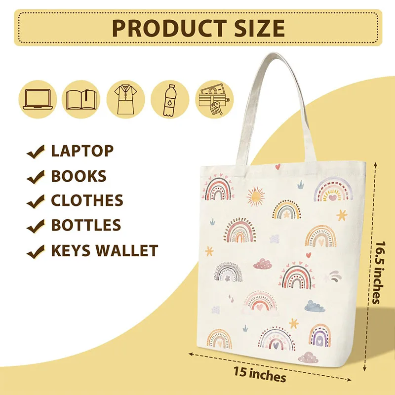 Customized Logo  printable Shopping large Personalized Initial Canvas Beach Bag Monogrammed Gift Tote Bag for Women