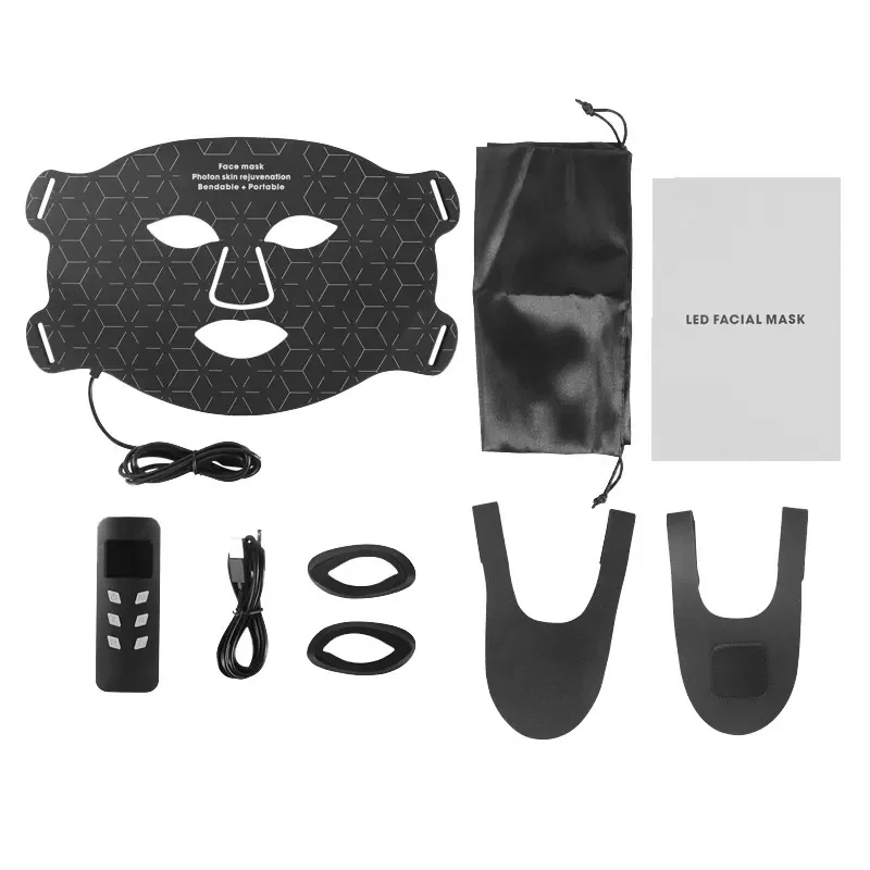 Hot Selling Beauty Products Wholesale Professional Photon PDT LED Light Shield Red Light Infrared Silicone Facial Shield