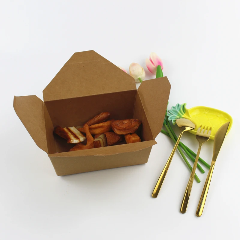 
 Оптовая продажа, пищевой контейнер, упаковочная коробка, коробка из крафт-бумаги с прозрачными крышками  