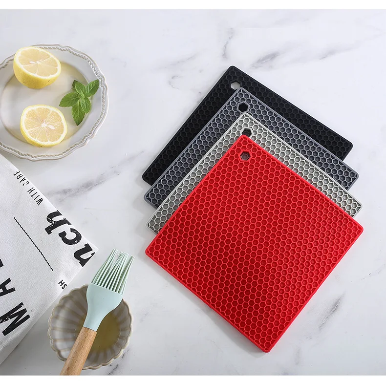 heat resistant silicone trivet heat mats hot kitchen microwave oven plate pot holders drying mat holder for pot