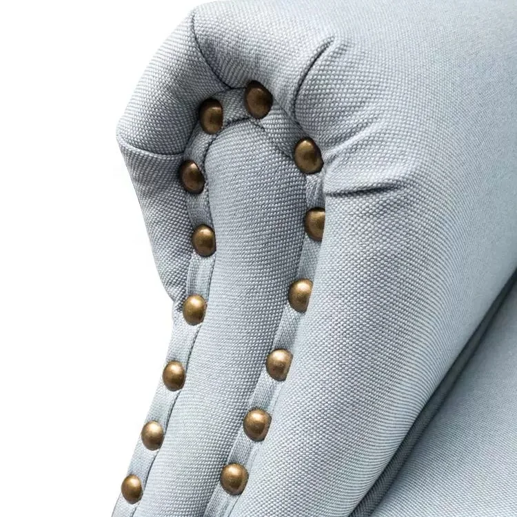 High quality American style wooden antique leather lounge single sofa chair yellow