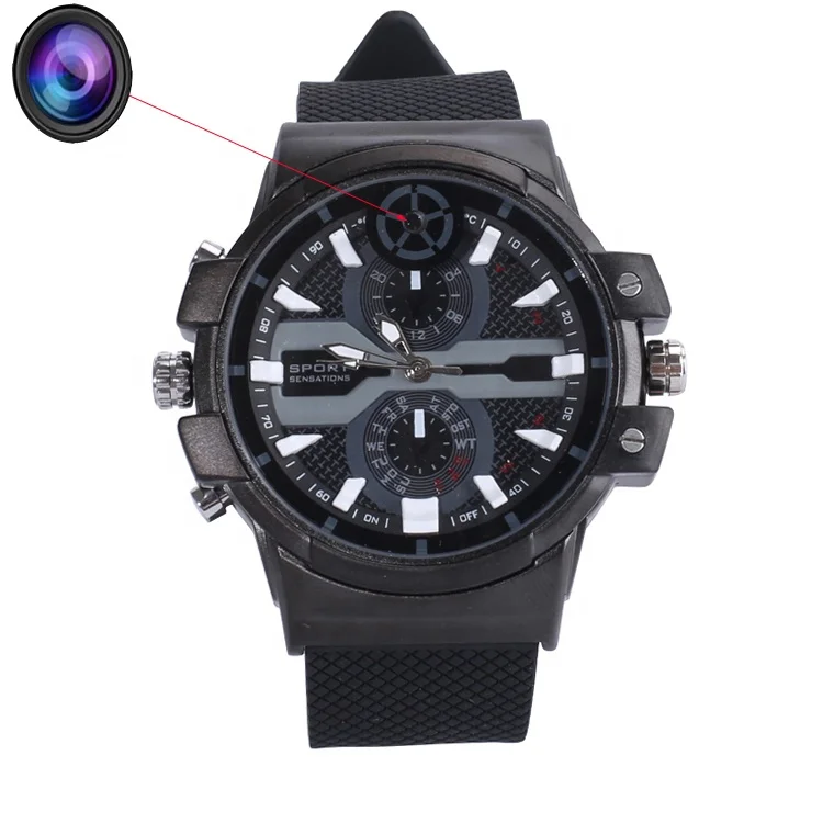 HD Spy Watch Camera 2K 1296P Support card to 128gb One Button  mini portable pinhole watch camera hidden wireless cam in watch